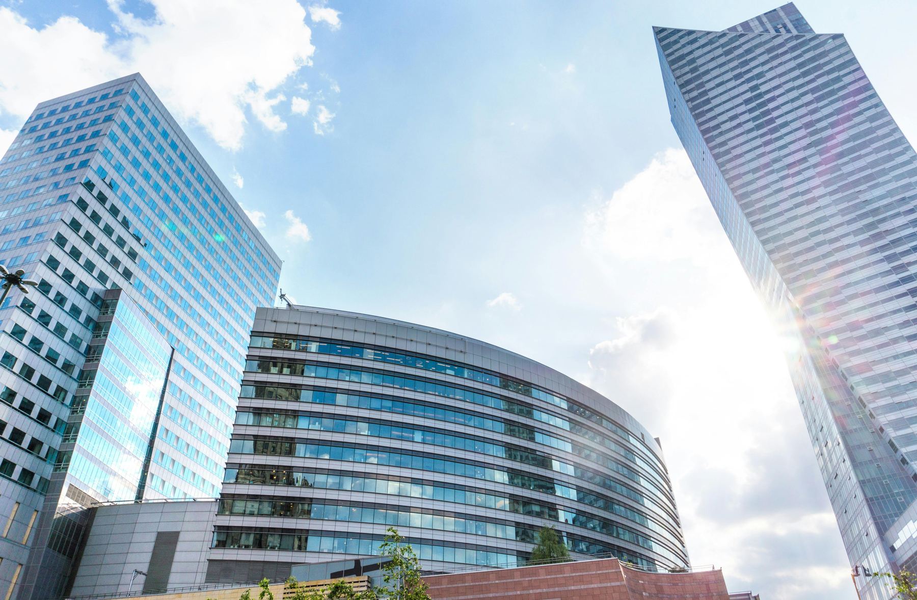 Glass office towers